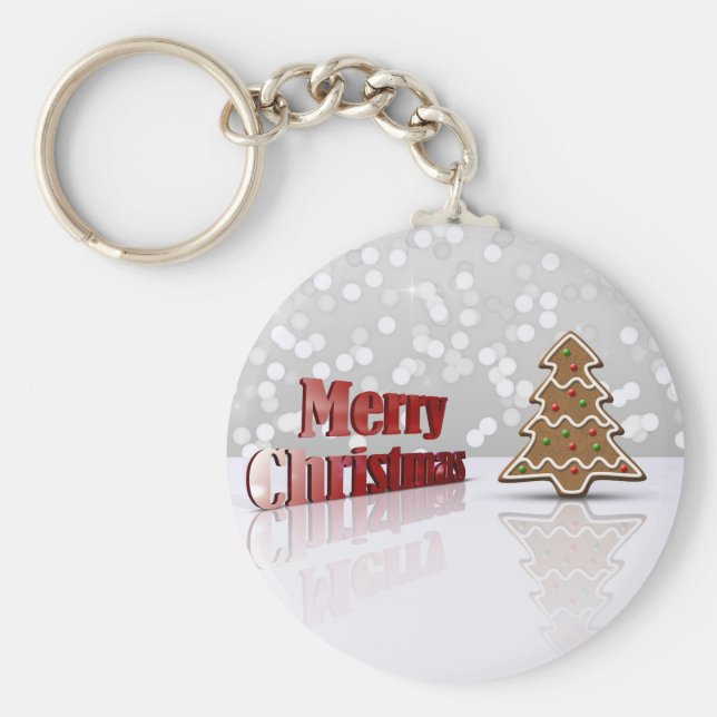 Llavero Merry Christmas Gingerbread Tree (Frente)
