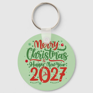 Llavero Merry Christmas Happy New Year 2026 Reindeer
