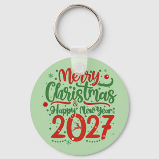 Llavero Merry Christmas Happy New Year 2026 Reindeer