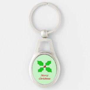 Llavero Merry Christmas Holly Keychain