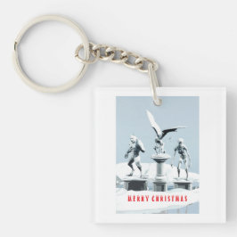 Llavero Merry Christmas. Monster ice sculptures