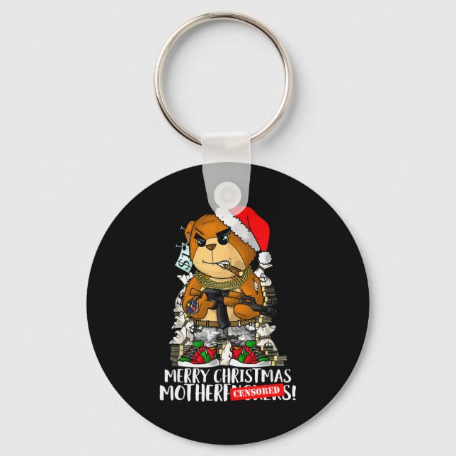 Llavero Merry Christmas Motherfker! Hip Hop Teddy Bear Xma (Anverso)