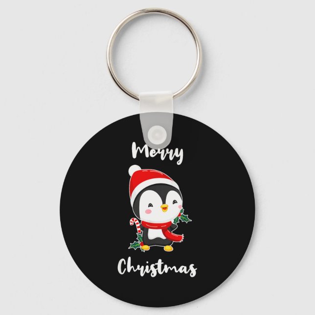 Llavero Merry Christmas Penguin  (Anverso)