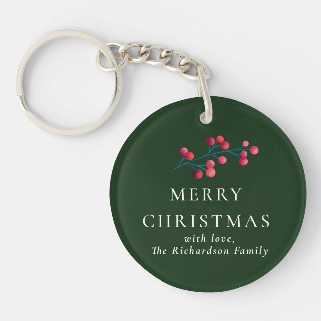 Llavero Merry Christmas Personalizado  (Frente)