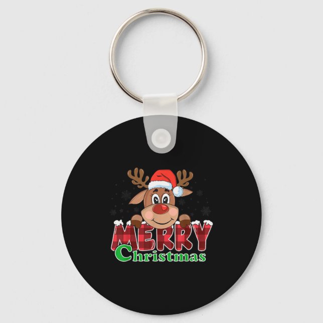Llavero Merry Christmas Reindeer Xmas Family Kids Men Wome (Anverso)