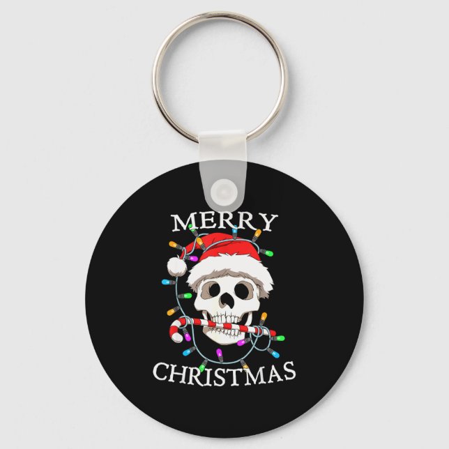 Llavero Merry Christmas Skull Skeleton Men Women  (Anverso)