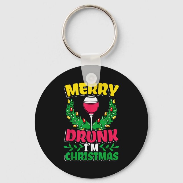 Llavero Merry Drunk I'm Christmas Drunk Mulled Wine  (Anverso)