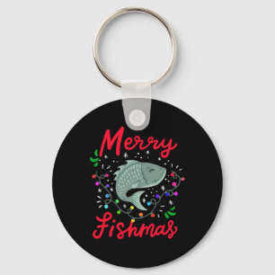 Llavero Merry Fishmas Divertido Árbol de Navidad Ilumina F