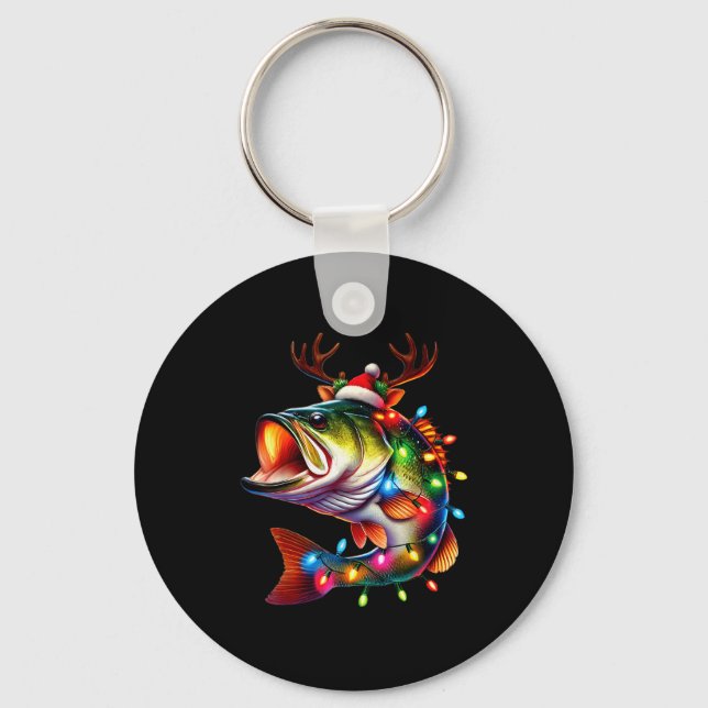 Llavero Merry Fishmas Santa Fishing Lovers Funny Fisherman (Anverso)