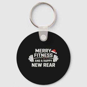 Llavero Merry Fitness Y Feliz Nuevo Gimnasio Trasero Funny