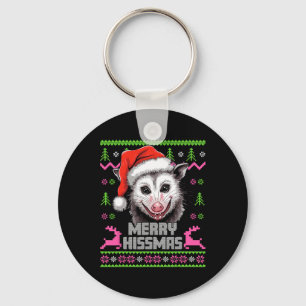 Llavero Merry Hissmas Opossum Possum Lover Navidades feos