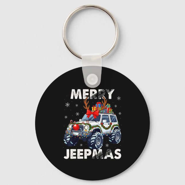 Llavero Merry Jeepmas Ugly Light Reindeer Christmas  (Anverso)