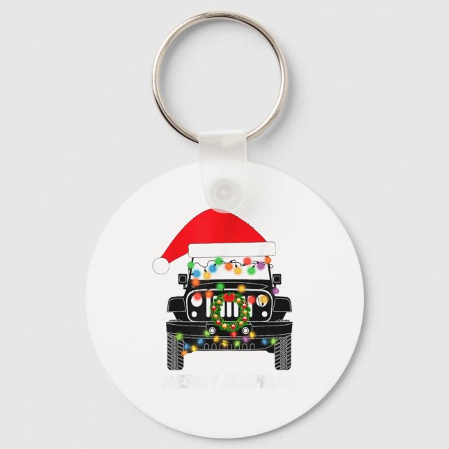 Llavero Merry Jeepmas Ugly Light Reindeer Christmas  (Anverso)