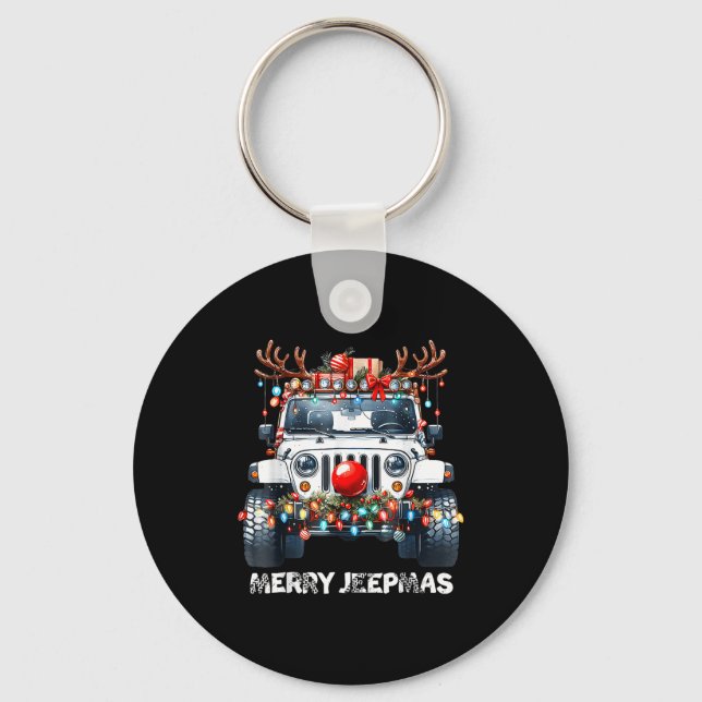 Llavero Merry Jeepmas Ugly Light Reindeer Christmas  (Anverso)