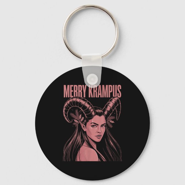Llavero Merry Krampus Ironic Lilith Christmas Dark Feminin (Anverso)