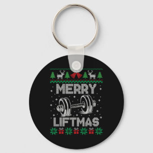 Llavero Merry Liftmas Funny Navidades Gym Workout Fitness