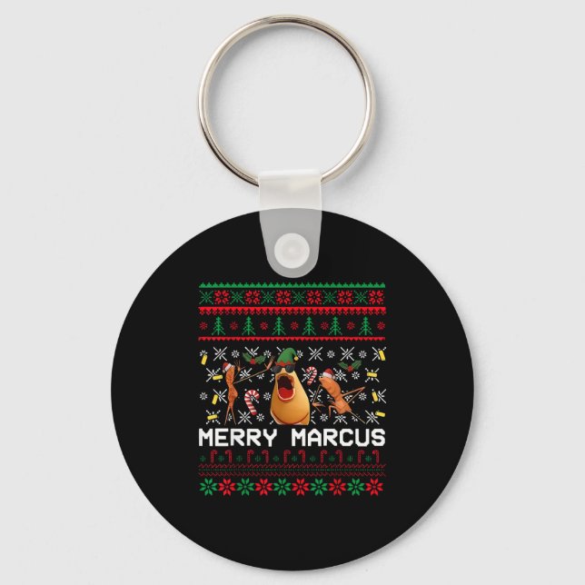 Llavero Merry Marcus Ugly Christmas Sweater Funny The Worm (Anverso)