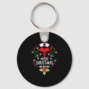 Llavero Merry Médica de enfermería de Navidad Tees Ambulan