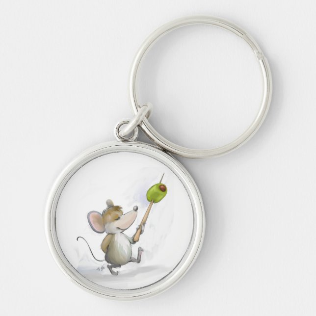Llavero Merry Mouse Moe con la cadena de teclas Olive (Frente)
