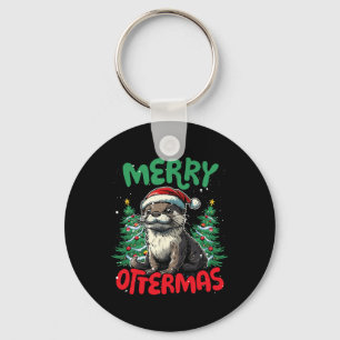 Llavero Merry Ottermas Navidades graciosos Duck Lover