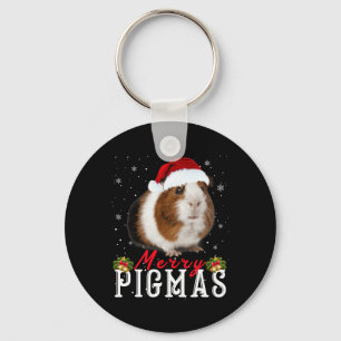 Llavero Merry Pigmas Face Mask Diversión Guinea Cerdos Nav