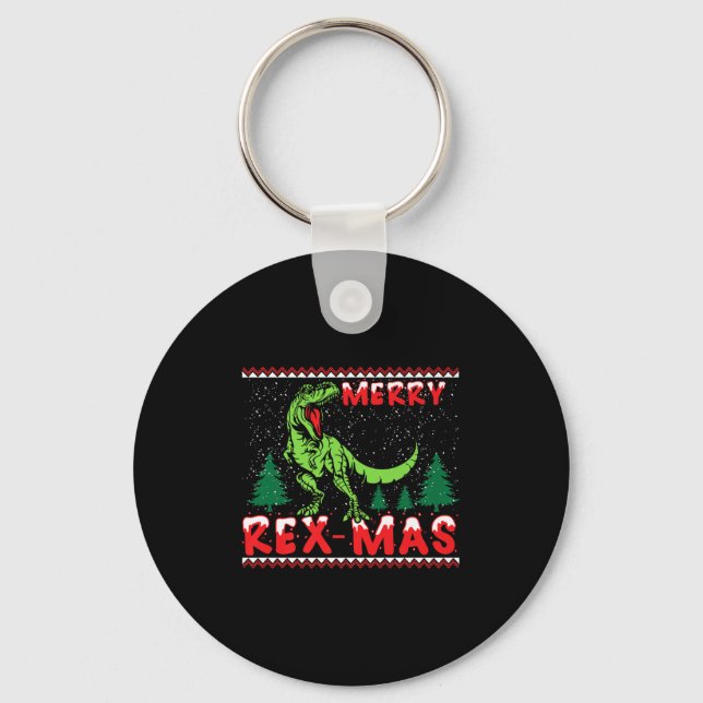 Llavero Merry Rex-mas T-rex Dinosaur Premium  (Anverso)