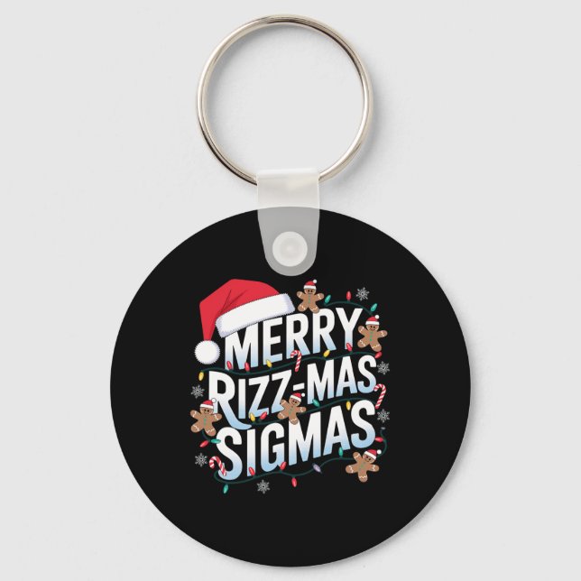 Llavero Merry Rizz Mas Sigmas Funny Alpha Navidades Santa (Anverso)
