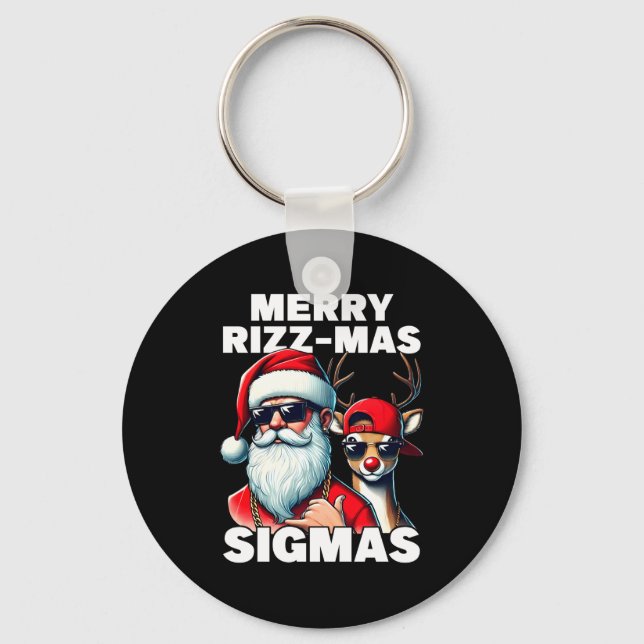 Llavero Merry Rizzmas Sigmas Gen Alpha Funny Christmas San (Anverso)