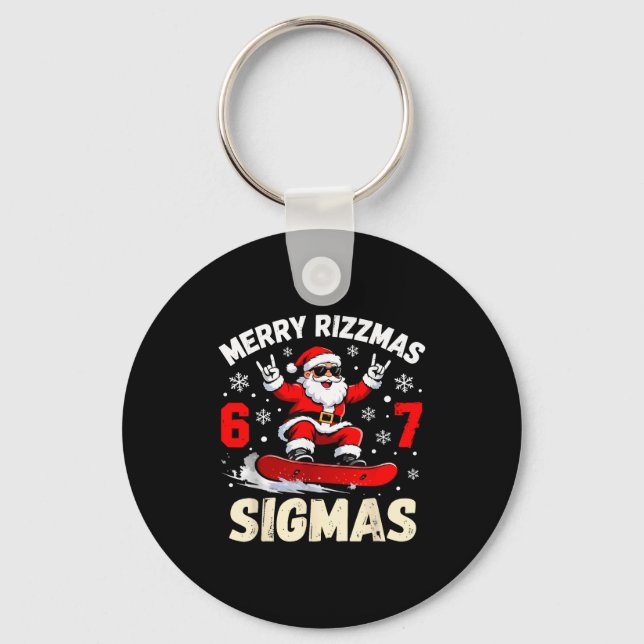 Llavero Merry Rizzmas Sigmas Santa 67 Six Seven  (Anverso)