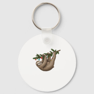 Llavero Merry Sloth en rama de árbol de Navidad con orname