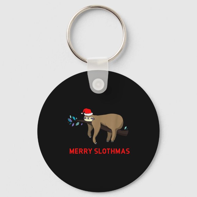 Llavero Merry Slothmas Funny Sloth Christmas  (Anverso)