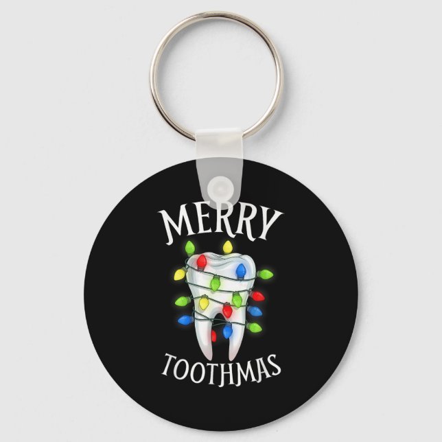 Llavero Merry Toothmas Christmas Light Molar Tooth Hygieni (Anverso)