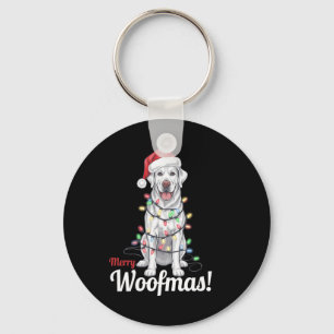 Llavero Merry Woofmas Silver Labrador Dog Light Decour Chr