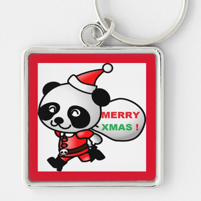 LLAVERO "MERRY XMAS" PANDA OSAR SANTA (Frente)