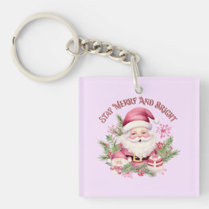 Llavero Merry y Bright - Santa Rosa
