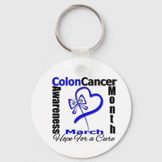 Llavero Mes de Conciencia sobre el Cáncer de Colón Cardíac