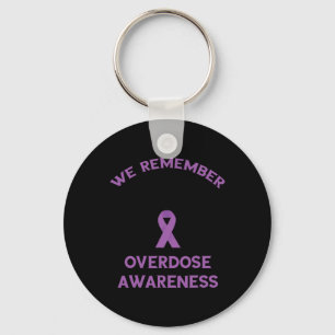 Llavero Mes de Conciencia sobre Sobredosis Listón Morado R