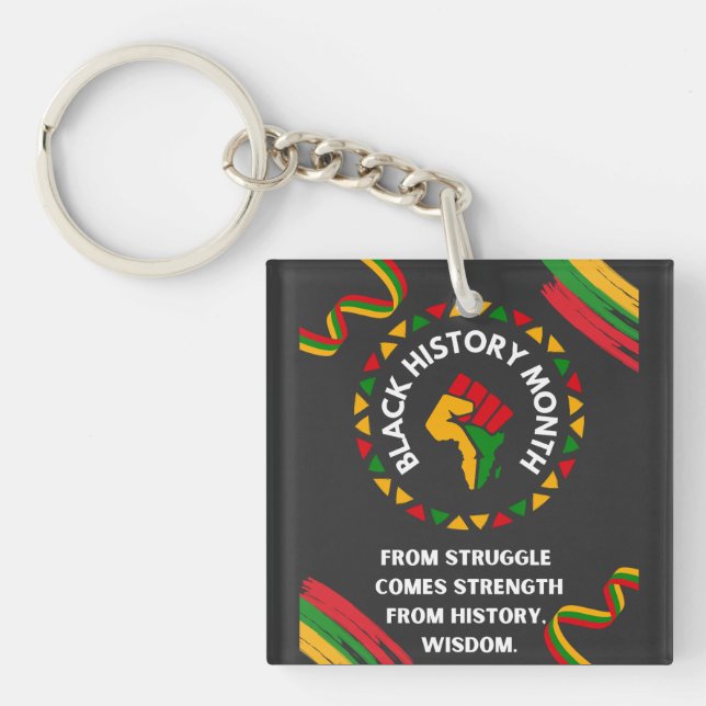 Llavero Mes de historia negra (Frente)