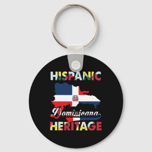 Llavero Mes de la herencia hispana Bandera de República Do