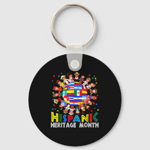 Llavero Mes de la Herencia Hispana Bandera Latina Niño Tie