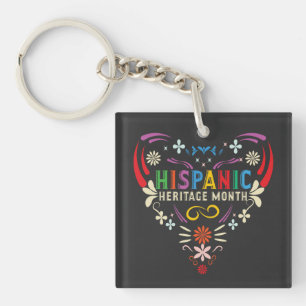 Llavero Mes de la Herencia Hispana Hispanoamericanos Latin