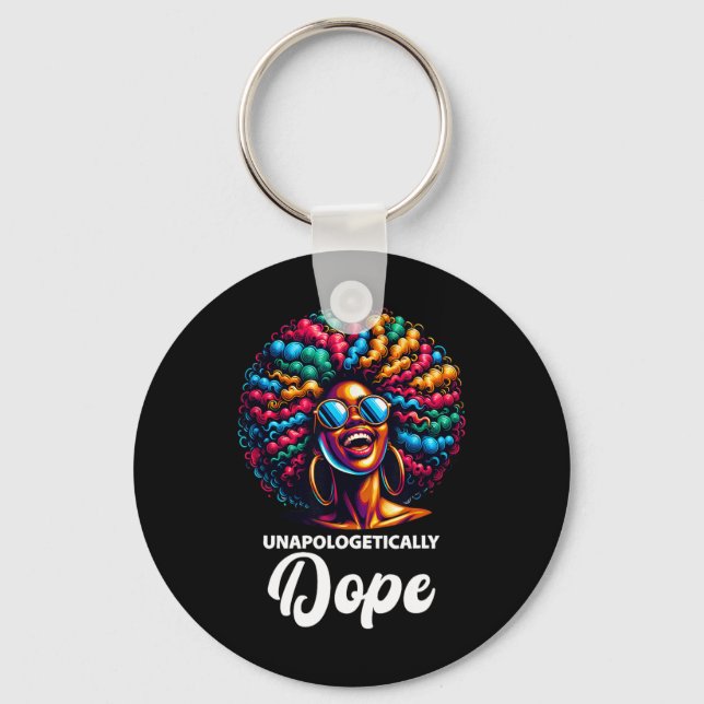 Llavero Mes de la Historia Negra Africana sin disculpas  (Anverso)