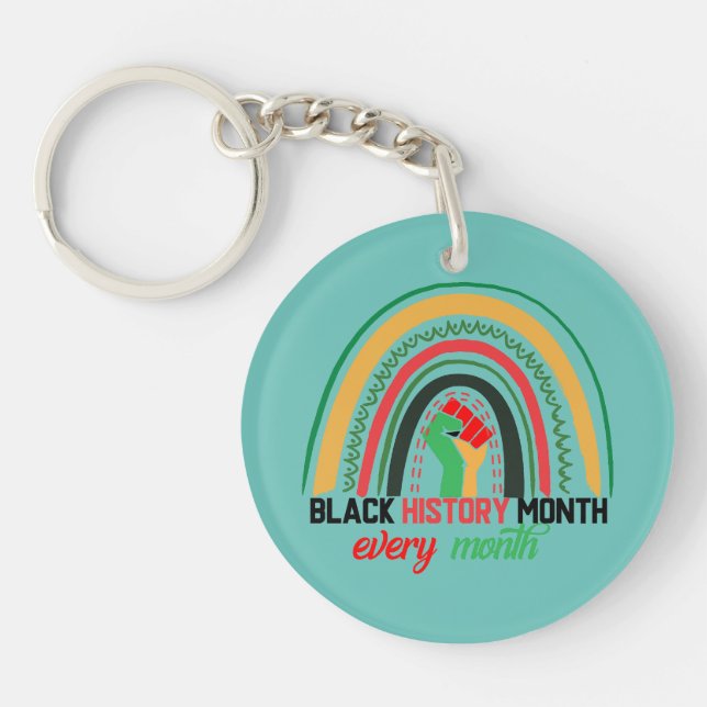 Llavero Mes de la historia negra cada mes africano patriót (Frente)