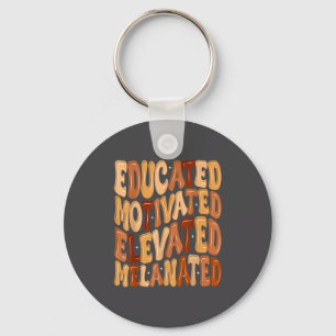 Llavero Mes de la Historia Negra Educado Motivado Elevado