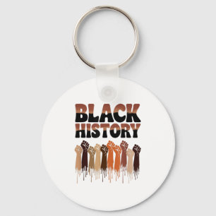 Llavero Mes de la Historia Negra Manos Símbolo Afro Motiva