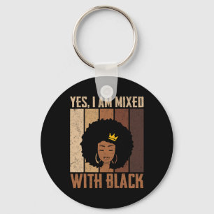Llavero Mes de la historia negra Sí estoy mezclado con el