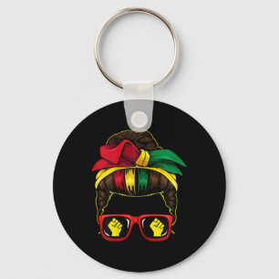 Llavero Messy Bun Power Fist 19 de junio Melanin African A