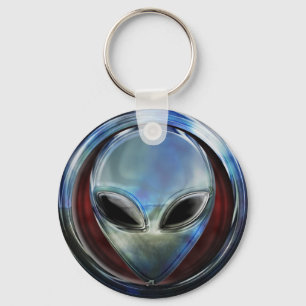 Llavero Metal Alien Head 03 Keychain