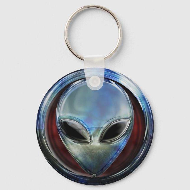 Llavero Metal Alien Head 03 Keychain (Anverso)