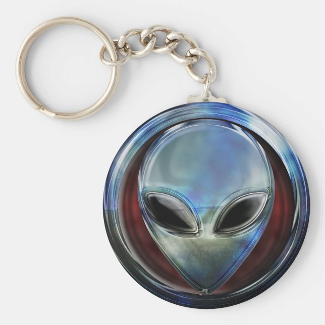 Llavero Metal Alien Head 03 Keychain (Frente)